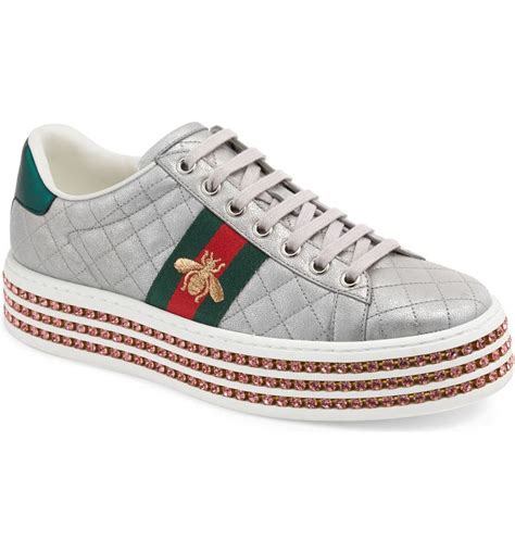 gucci women's ace leather platform sneakers|gucci ace sneakers nordstrom.